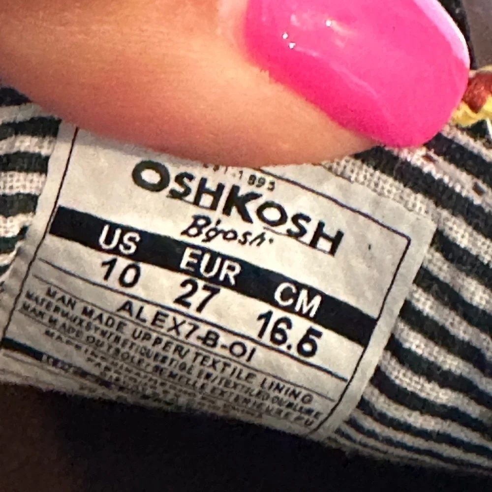 OshKosh B' Gosh Boy Brown Boat Shoes Loafers Heel Pull Tab Slip On Sz 10 VTG